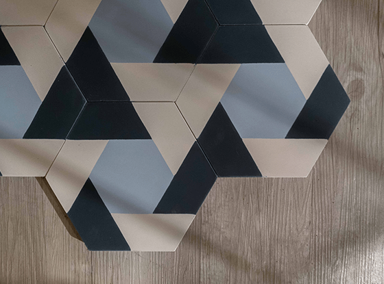 Les carreaux de ciment hexagonaux