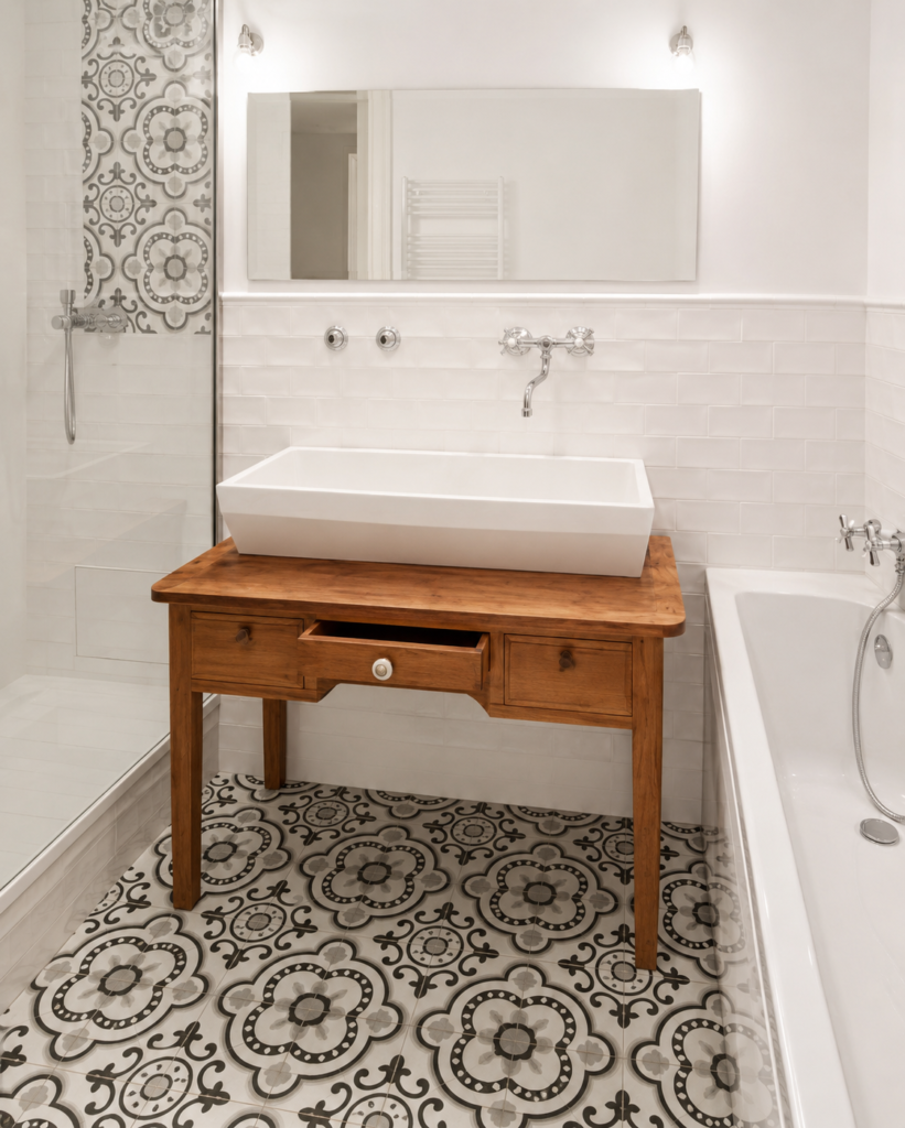 salle de bain carreaux ciment cimenterie de la tour montpellier 34
