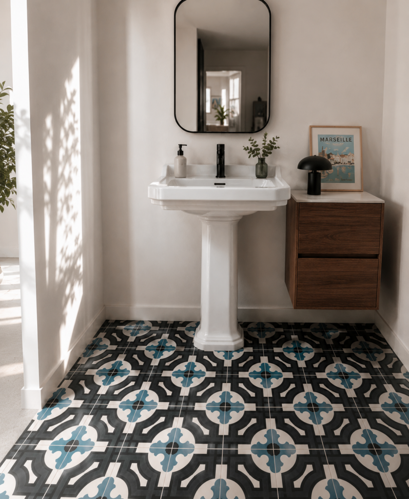 carreaux de ciment salle de bain