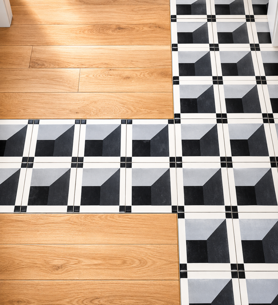 sol carreaux ciment geometrique moderne