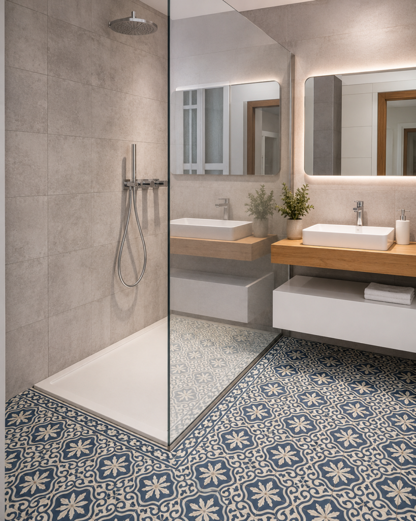 carreaux de ciment salle de bain cimenterie de la tour biscarrosse 40600