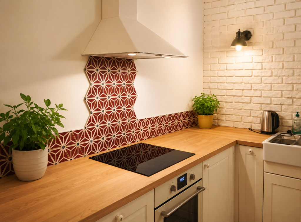 carreaux ciment hexagone cuisine montpellier 34