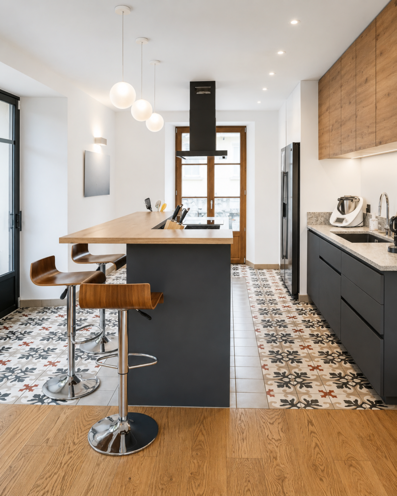 carreaux de ciment cuisine M1351