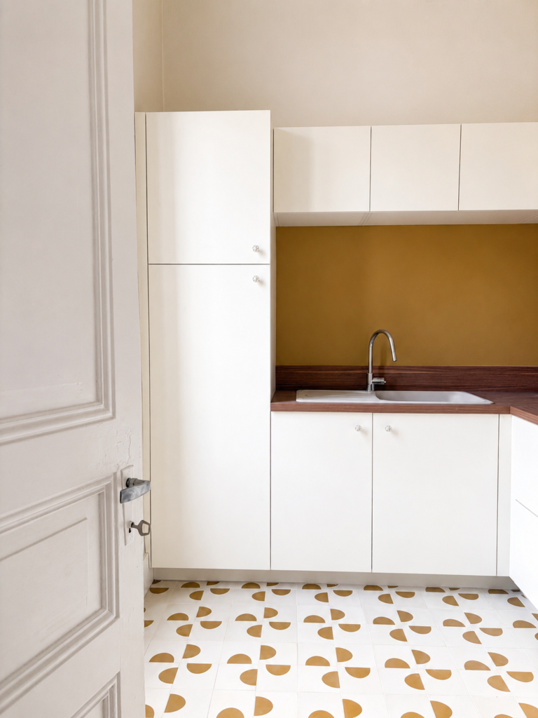 carreaux de ciment sandy rubio mini pot rond moutarde 1